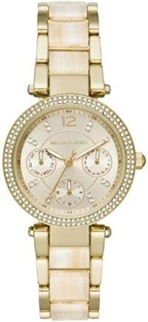 Michael Kors Parker Analog Gold Dial Gold Steel Strap Watch For Women - MK6833 Authentic Buy Shop Now