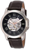 Fossil Grant Automatic Skeleton Black Dial Brown Leather Strap Watch for Men - ME3100 Authentic Buy Shop Now