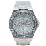 Guess Limelight Quartz Blue Dial Blue Leather Strap Watch For Men - W0775l1 Authentic Buy Shop Now