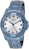 Guess Pinwheel Analog Silver Dial Blue Steel Strap Watch for Women - W0702L1 Authentic Buy Shop Now