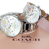 Coach Perry Silver Dial Pink Leather Strap Watch For Women - 14503325 Authentic Buy Shop Now