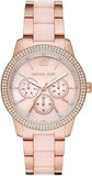 Michael Kors Tibby Chronograph Rose Gold Dial Two Tone Steel Strap Watch For Women - MK6828 Authentic Buy Shop Now