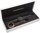Emporio Armani Interchangeable Black Dial Black Steel Strap Watch For Men - AR80021 Authentic Buy Shop Now
