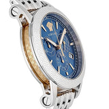 Versace Sport Tech Chronograph Blue Dial Silver Steel Strap Watch for Men - VELT00219 Authentic Buy Shop Now