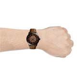 Fossil Townsman Automatic Black Dial Brown Leather Strap Watch for Men - ME3155 Authentic Buy Shop Now