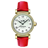 Coach Madison White Dial Red Leather Strap Watch for Women - 14502400 Authentic Buy Shop Now