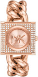 Michael Kors Chain Lock Three-Hand Rose Gold Dial Rose Gold Steel Strap Watch for Women - MK4827 Authentic Buy Shop Now