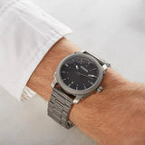Fossil Machine Chronograph Black Dial Grey Steel Strap Watch for Men - FS4774 Authentic Buy Shop Now