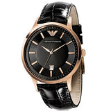 Emporio Armani Classic Black Dial Black Leather Strap Watch For Women - AR9022 Authentic Buy Shop Now