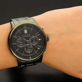 Tommy Hilfiger Quartz Black Dial Black Steel Strap Watch for Men - 1791634 Authentic Buy Shop Now
