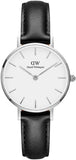Daniel Wellington Classic Petite Sheffield White Dial Black Leather Strap Watch For Women - DW00100186 Authentic Buy Shop Now