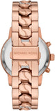 Michael Kors Ritz Chronograph Rose Gold Dial Rose Gold Steel Strap Watch For Women - MK7223 Authentic Buy Shop Now