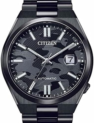 Citizen Tsuyosa Automatic Camouflage Black Dial Black Steel Strap Watch For Men - NJ0155-87E Authentic Buy Shop Now