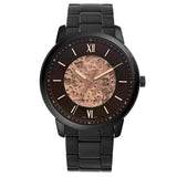 Fossil Neutra Automatic Skeleton Black Dial Black Steel Strap Watch for Men - ME3183 Authentic Buy Shop Now