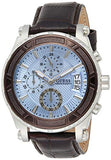 Guess Pinnacle Chronograph Quartz Blue Dial Brown Leather Strap Watch For Men - W0673G1 Authentic Buy Shop Now