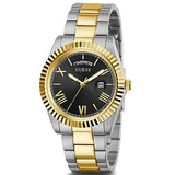 Guess Connoisseur Black Dial Two Tone Steel Strap Watch for Men - GW0265G5 Authentic Buy Shop Now