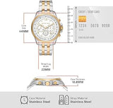 Michael Kors Pilot Multifunction Chronograph White Dial Two Tone Steel Strap Watch for Men - MK9126 Authentic Buy Shop Now