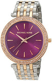 Michael Kors Darci Purple Dial Two Tone Steel Strap Watch for Women - MK3353 Authentic Buy Shop Now