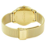 Calvin Klein Minimal White Dial Gold Mesh Bracelet Watch for Men - K3M21526 Authentic Buy Shop Now