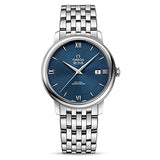 Omega De Ville Prestige Co-Axial Orbis Blue Dial Silver Steel Strap Watch for Men - 424.10.40.20.03.001 Authentic Buy Shop Now
