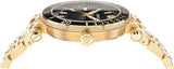 Versace Greca Sport Quartz Black Dial Gold Steel Strap Watch for Men - VEZ300721 Authentic Buy Shop Now