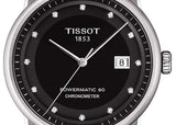Tissot T Classic Luxury Powermatic 80 Black Dial Silver Steel Strap Watch For Men - T086.408.11.056.00 Authentic Buy Shop Now