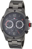 Tommy Hilfiger Blaze Chronograph Black Dial Black Steel Strap Watch For Men - 1792030 Authentic Buy Shop Now