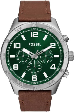 Fossil Brox Multifunction Green Dial Brown Leather Strap Watch for Men - BQ2801 Authentic Buy Shop Now