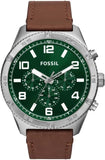 Fossil Brox Multifunction Green Dial Brown Leather Strap Watch for Men - BQ2801 Authentic Buy Shop Now