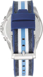 Michael Kors Brecken Chronograph Blue Dial Two Tone PVC Strap Watch For Men - MK8950 Authentic Buy Shop Now
