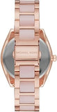 Michael Kors Janelle Three Hand Rose Gold Dial Two Tone Steel Strap Watch For Women - MK7089 Authentic Buy Shop Now