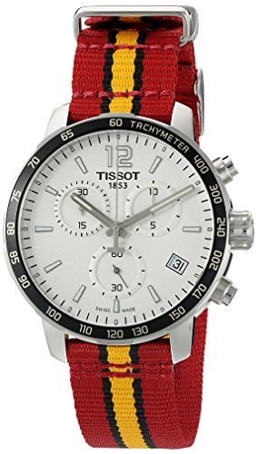Tissot Quickster Chronograph NBA Miami Heat Edition White Dial Two Tone NATO Strap Watch for Men - T095.417.17.037.08 Authentic Buy Shop Now