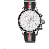 Tissot Quickster Chronograph NBA Toronto Raptors White Dial Two Tone NATO Strap Watch for Men - T095.417.17.037.16 Authentic Buy Shop Now