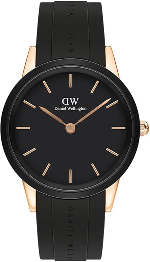Daniel Wellington Iconic Motion Black Dial Black Rubber Strap Watch For Men - DW00100425 Authentic Buy Shop Now