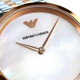 Emporio Armani Modern Slim Analog Mother of Pearl Dial Two Tone Steel Strap Watch For Women - AR11157 Authentic Buy Shop Now