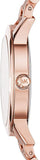 Michael Kors Hartman Rose Gold Dial Rose Gold Steel Strap Watch For Women - MK3491 Authentic Buy Shop Now