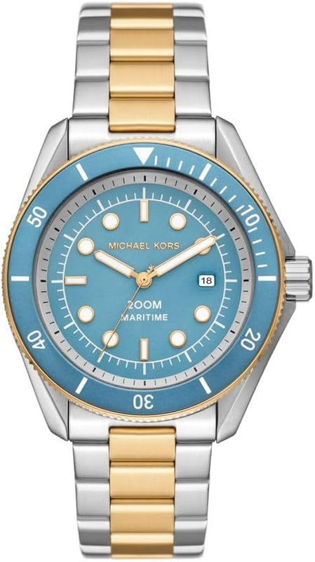 Michael Kors Maritime Three-Hand Blue Dial Two Tone Steel Strap Watch for Men - MK9169 Authentic Buy Shop Now
