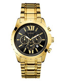 Guess Optic Multifunction Black Dial Gold Steel Strap Watch for Men - W0193G1 Authentic Buy Shop Now