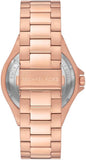 Michael Kors Lennox Chronograph Black Dial Rose Gold Steel Strap Watch For Men - MK8940 Authentic Buy Shop Now