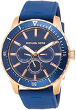 Michael Kors Cunningham Multifunction Blue Dial Blue Rubber Strap Watch For Men - MK7163 Authentic Buy Shop Now