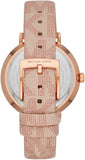 Michael Kors Jayne Three Hand Rose Gold Dial Pink Leather Strap Watch For Women - MK7130 Authentic Buy Shop Now