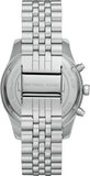 Michael Kors Lexington Chronograph Silver Dial Silver Steel Strap Watch For Men - MK8789 Authentic Buy Shop Now