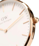 Daniel Wellington Classic Cornwall White Dial Black Nylon Strap Watch For Women - DW00100259 Authentic Buy Shop Now