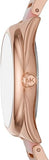 Michael Kors Janelle Three Hand Rose Gold Dial Two Tone Steel Strap Watch For Women - MK7089 Authentic Buy Shop Now