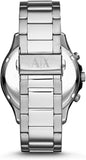 Armani Exchange Miami Chronograph Black Dial Silver Steel Strap Watch For Men - AX1057 Authentic Buy Shop Now