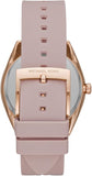 Michael Kors Janelle Three Hand Rose Gold Dial Pink Rubber Strap Watch For Women - MK7139 Authentic Buy Shop Now