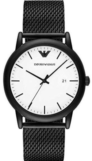 Emporio Armani Luigi Quartz White Dial Blue Mesh Bracelet Watch For Men - AR11025 Authentic Buy Shop Now