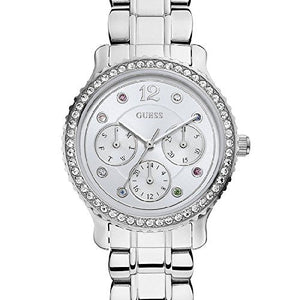 Guess Enchanting Diamonds Silver Dial Silver Steel Strap Watch for Women - W0305L1 Authentic Buy Shop Now