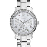 Guess Enchanting Diamonds Silver Dial Silver Steel Strap Watch for Women - W0305L1 Authentic Buy Shop Now