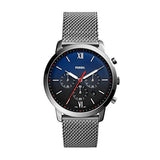 Fossil Neutra Chronograph Blue Dial Silver Mesh Bracelet Watch for Men - FS5383 Authentic Buy Shop Now